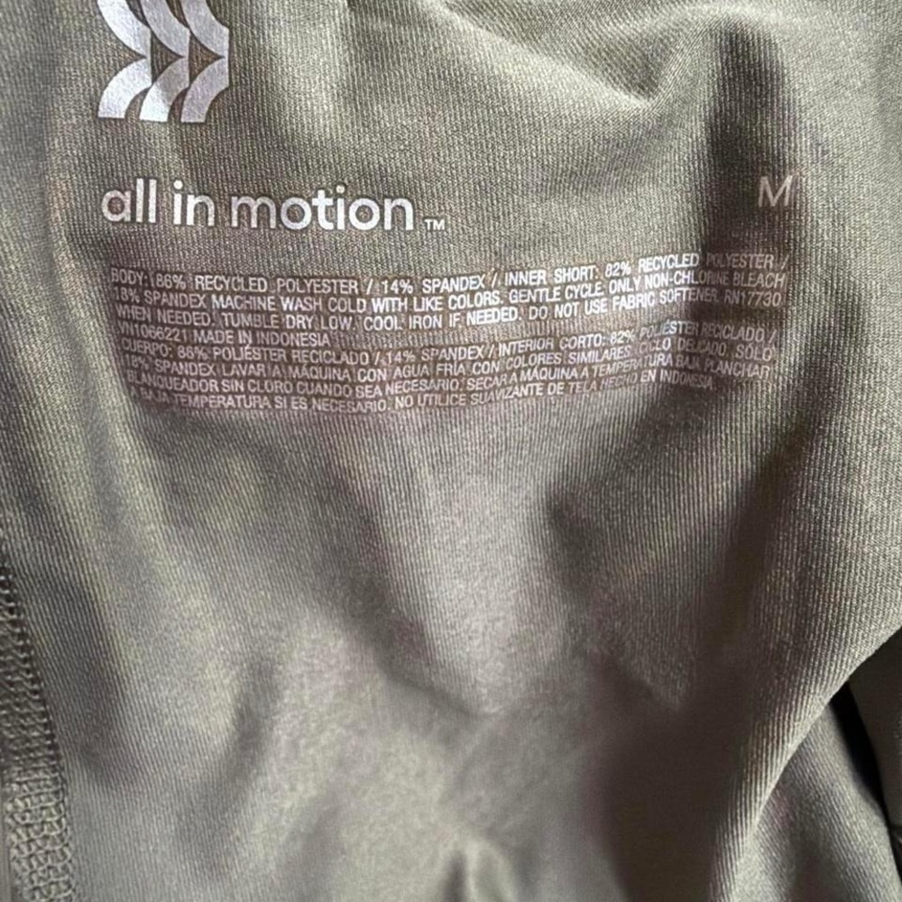 All in Motion Olive Green Athletic Skort Built In Shorts Womens M Golf Tennis - Picture 4 of 8